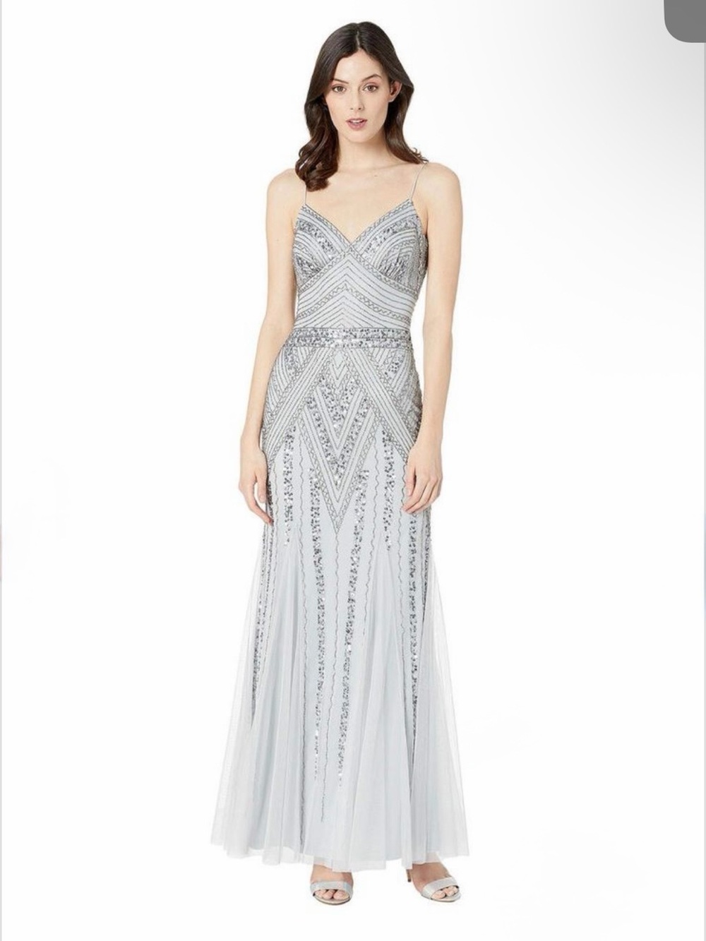 Marina Beaded Maxi Dress Size 4 NWT